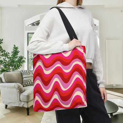 Blush Frequency Canvas Tote Bag