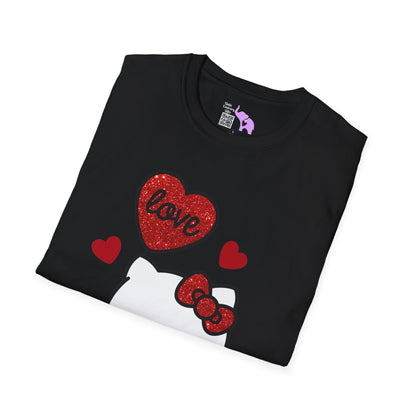 Valentines Hello Kitty Love Adult Unisex Tshirt