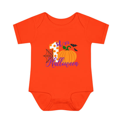First Halloween (Polka Dots) Infant Baby Rib Bodysuit