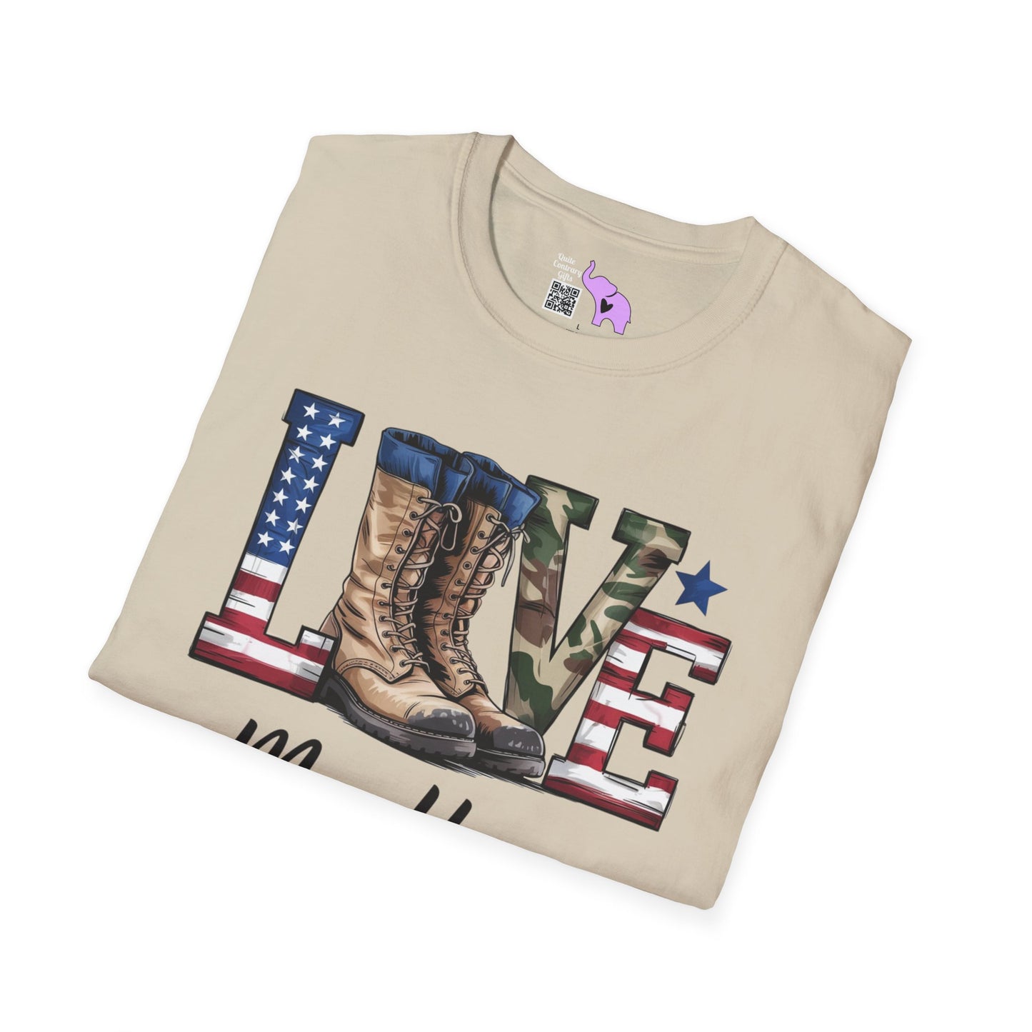 Love My Hero (Military Boots) Adult T-Shirt