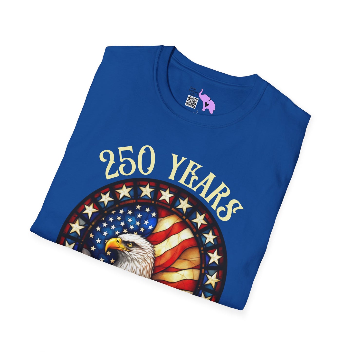 250 Years of Greatness (Stained Glass Eagle) Adult T-shirt