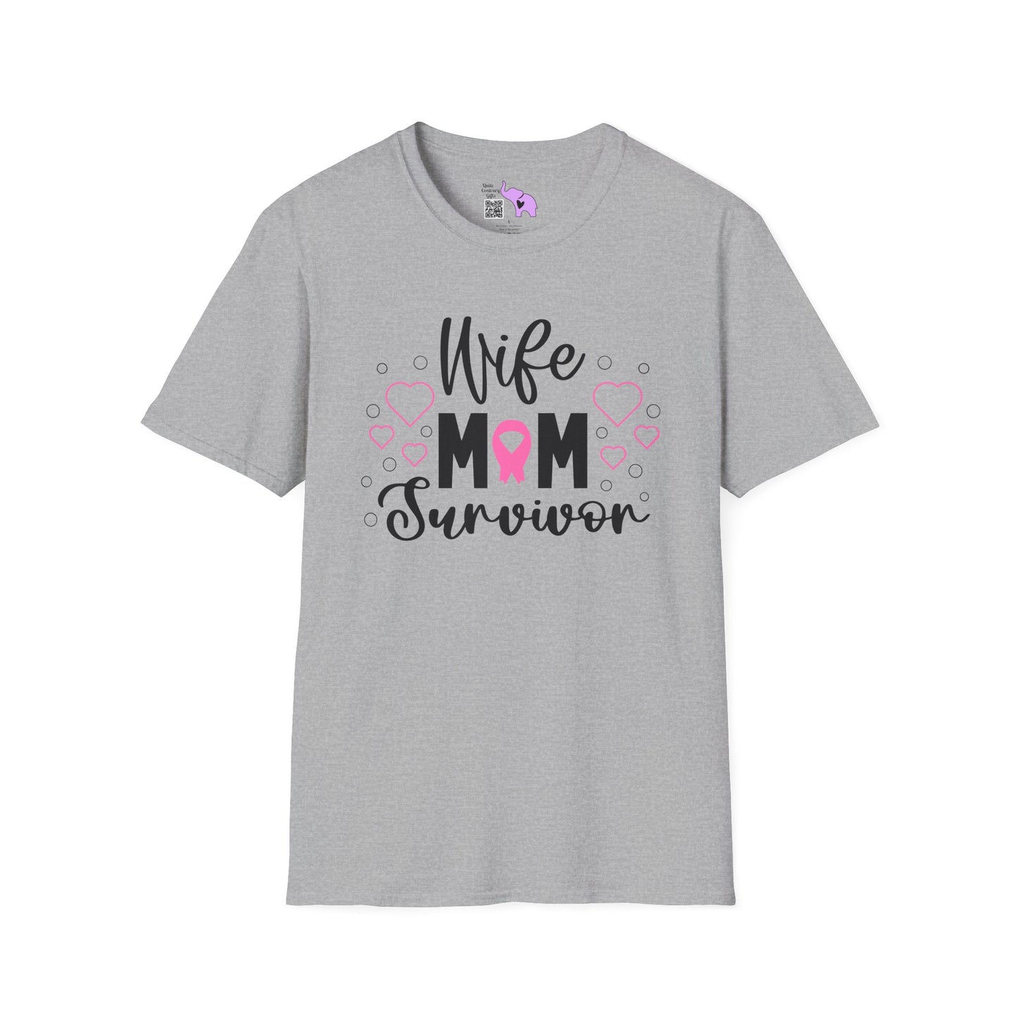 Wife Mom Survivor Adult T-shirt