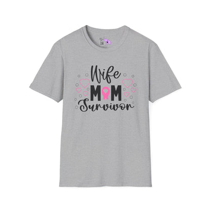 Wife Mom Survivor Adult T-shirt