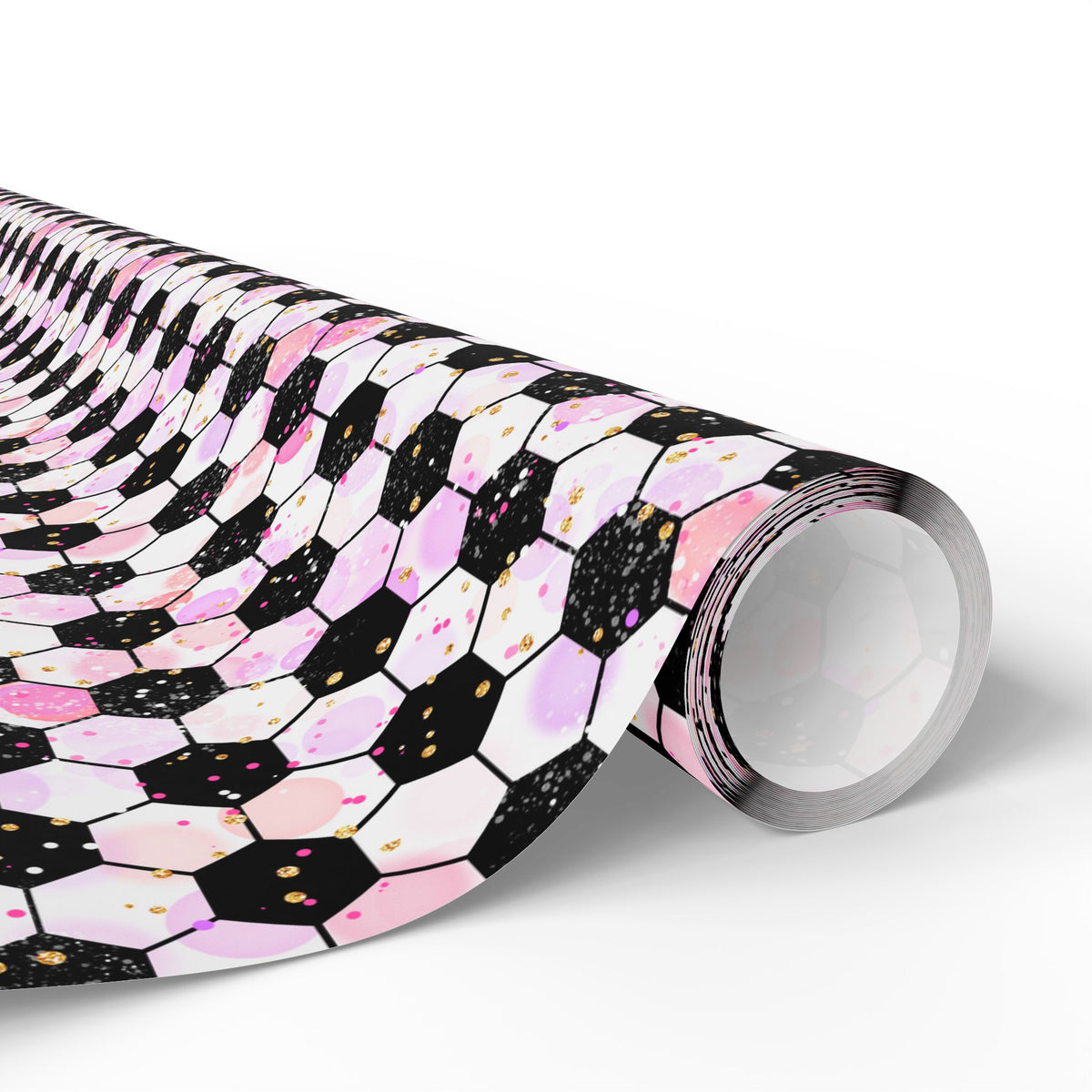 Pink Soccer Fever Wrapping Paper