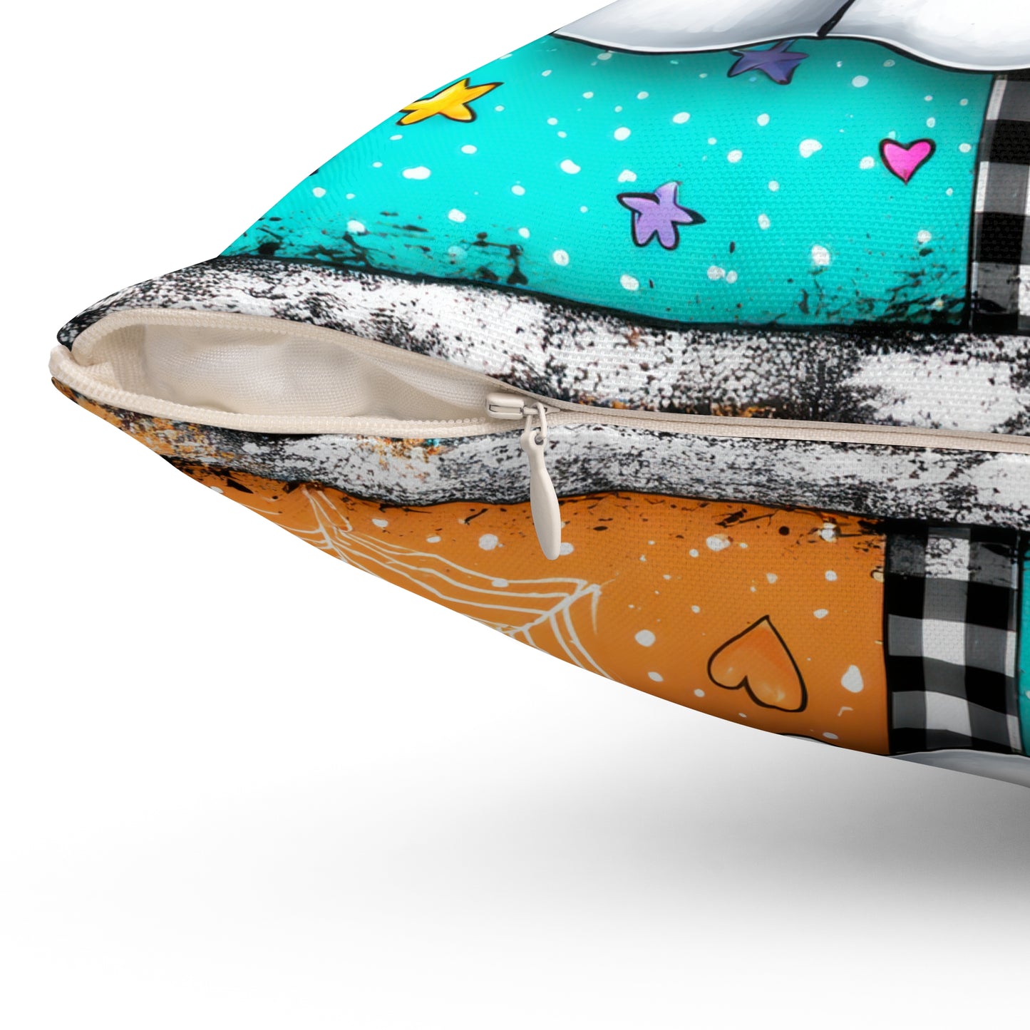 Dapper Boo Patchwork Throw Pillow