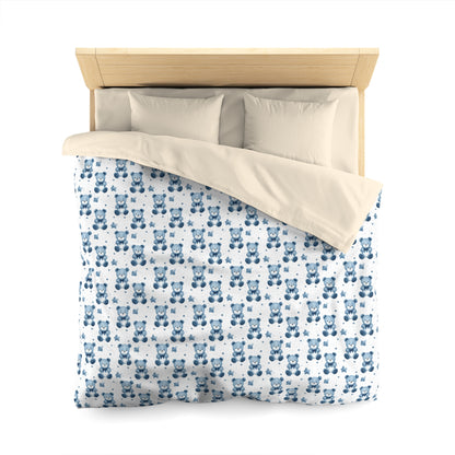 Blue Bear Hugs Microfiber Duvet Cover