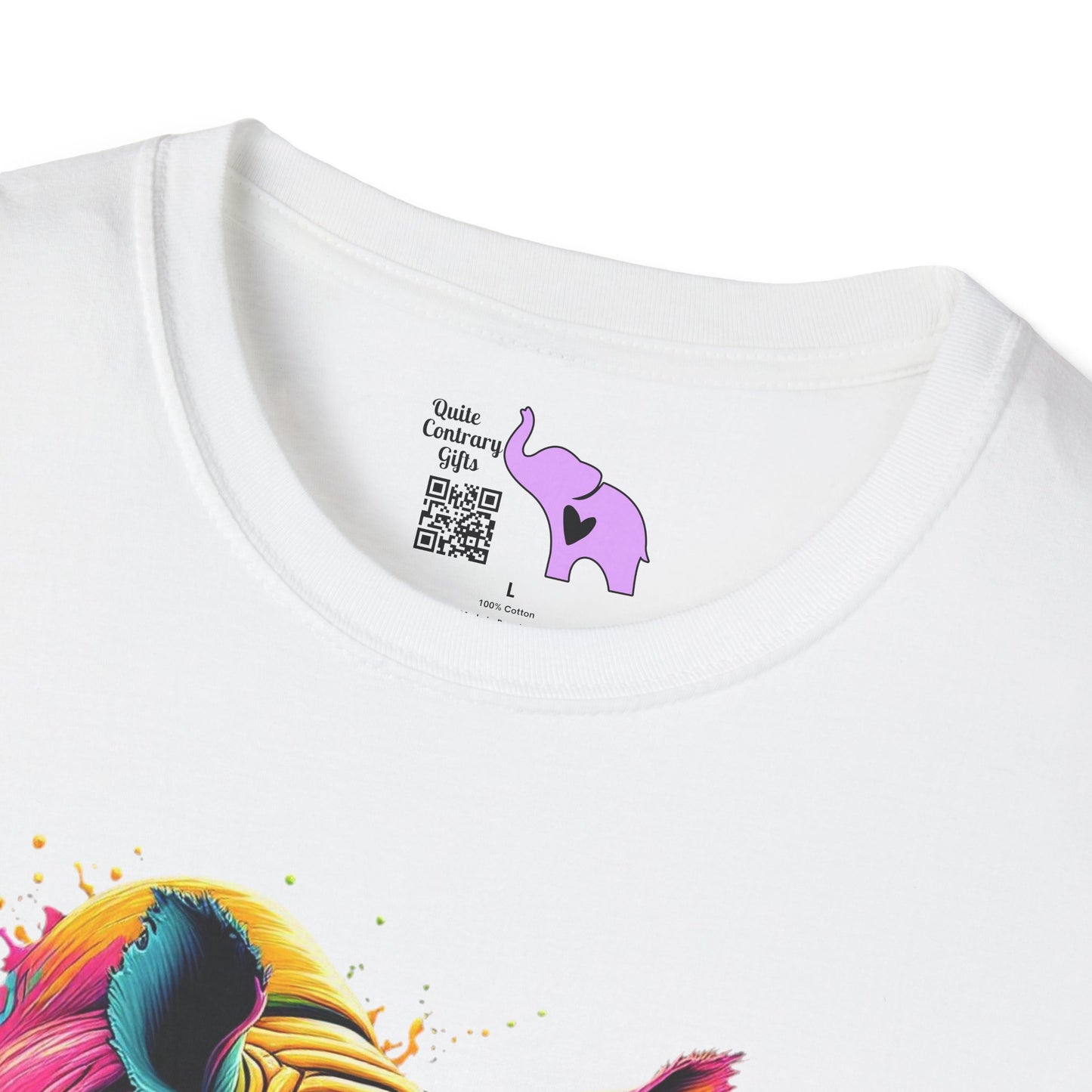 Colorful Rhino Adult T-shirt