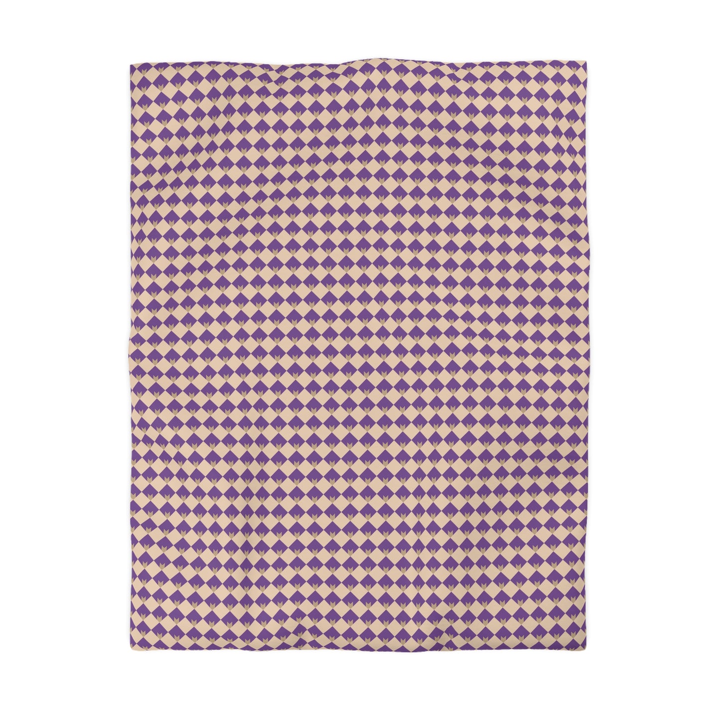 Diamond Bloom-Amethyst & Cream Microfiber Duvet Cover