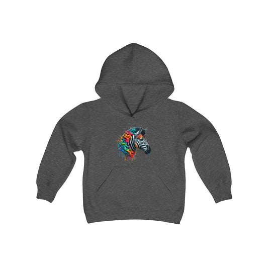 Colorful Zebra Youth Hoodie