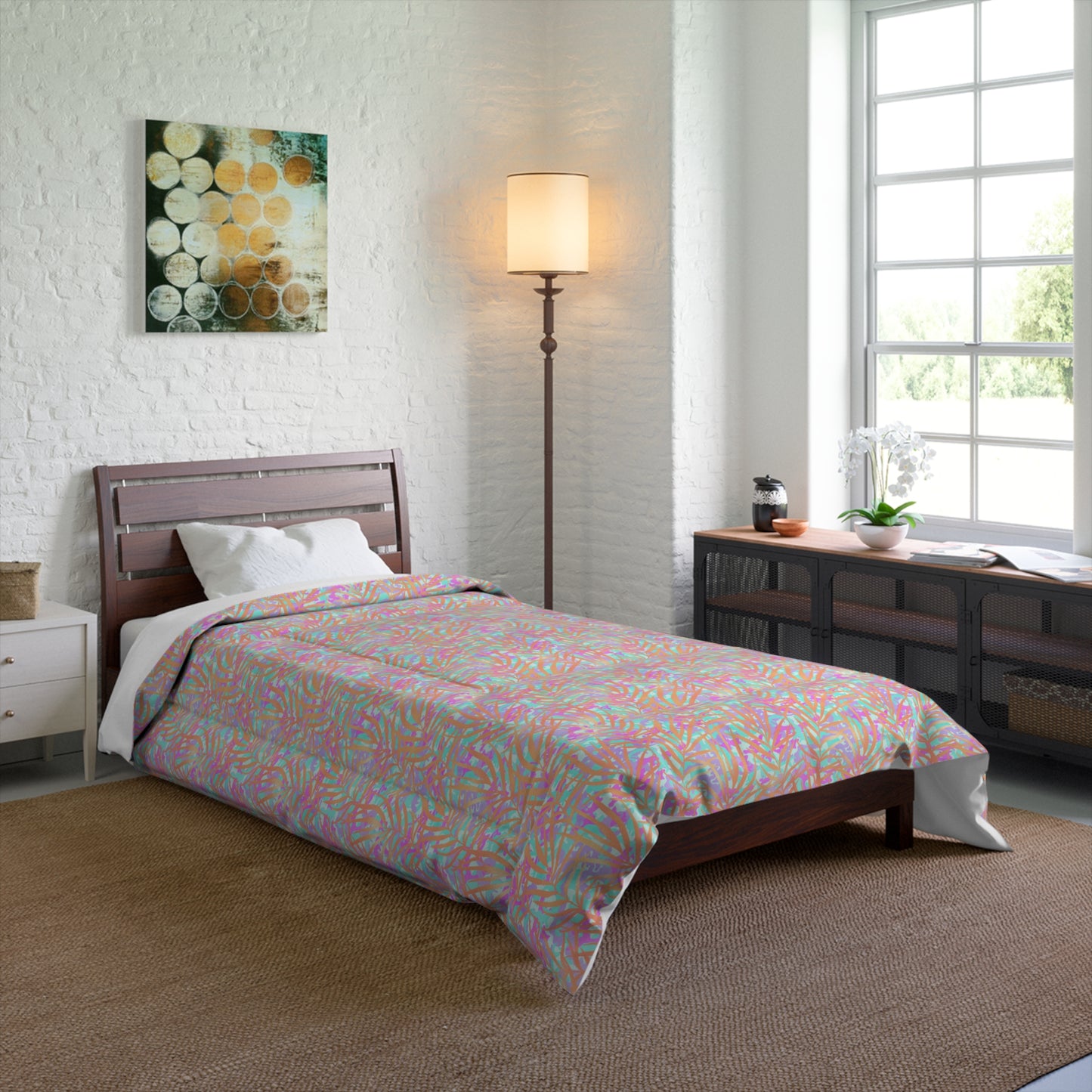 Tropical Sunset Palms Basic Bedding Set