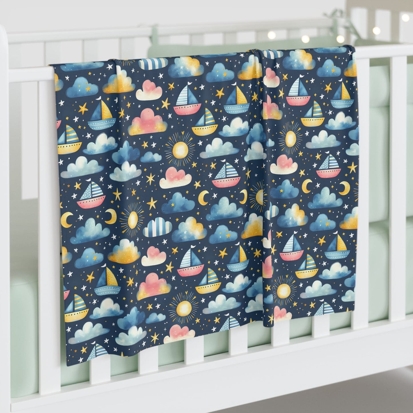 Night Sail Dreams Baby Swaddle Blanket