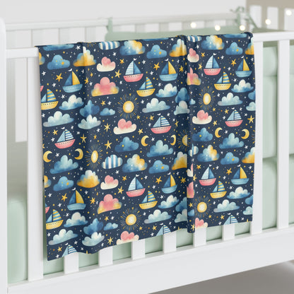 Night Sail Dreams Baby Swaddle Blanket