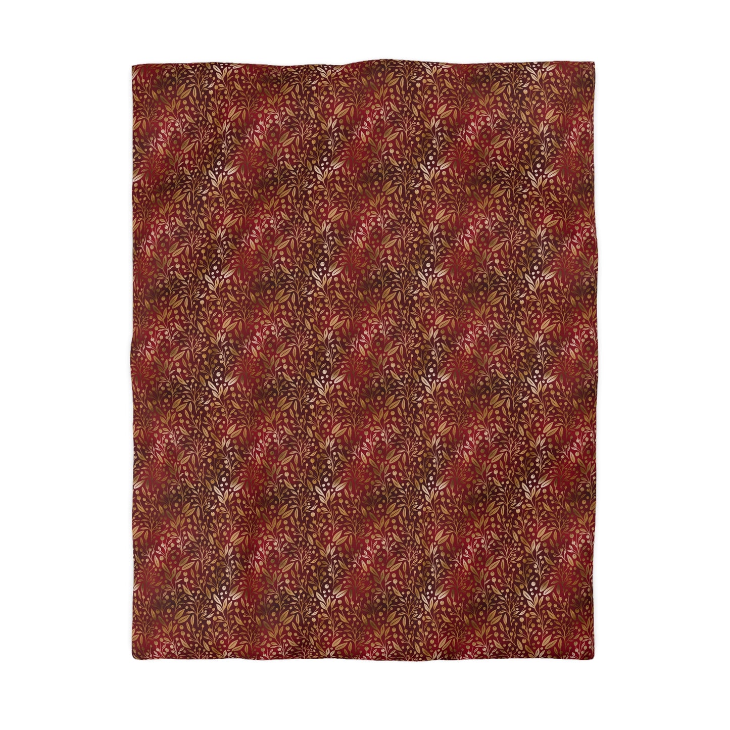 Royal Ember Blossoms Microfiber Duvet Cover