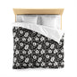 Black & White Daisies Microfiber Duvet Cover