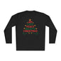 Joy Love Peace Believe Christmas Adult Long Sleeve Tee