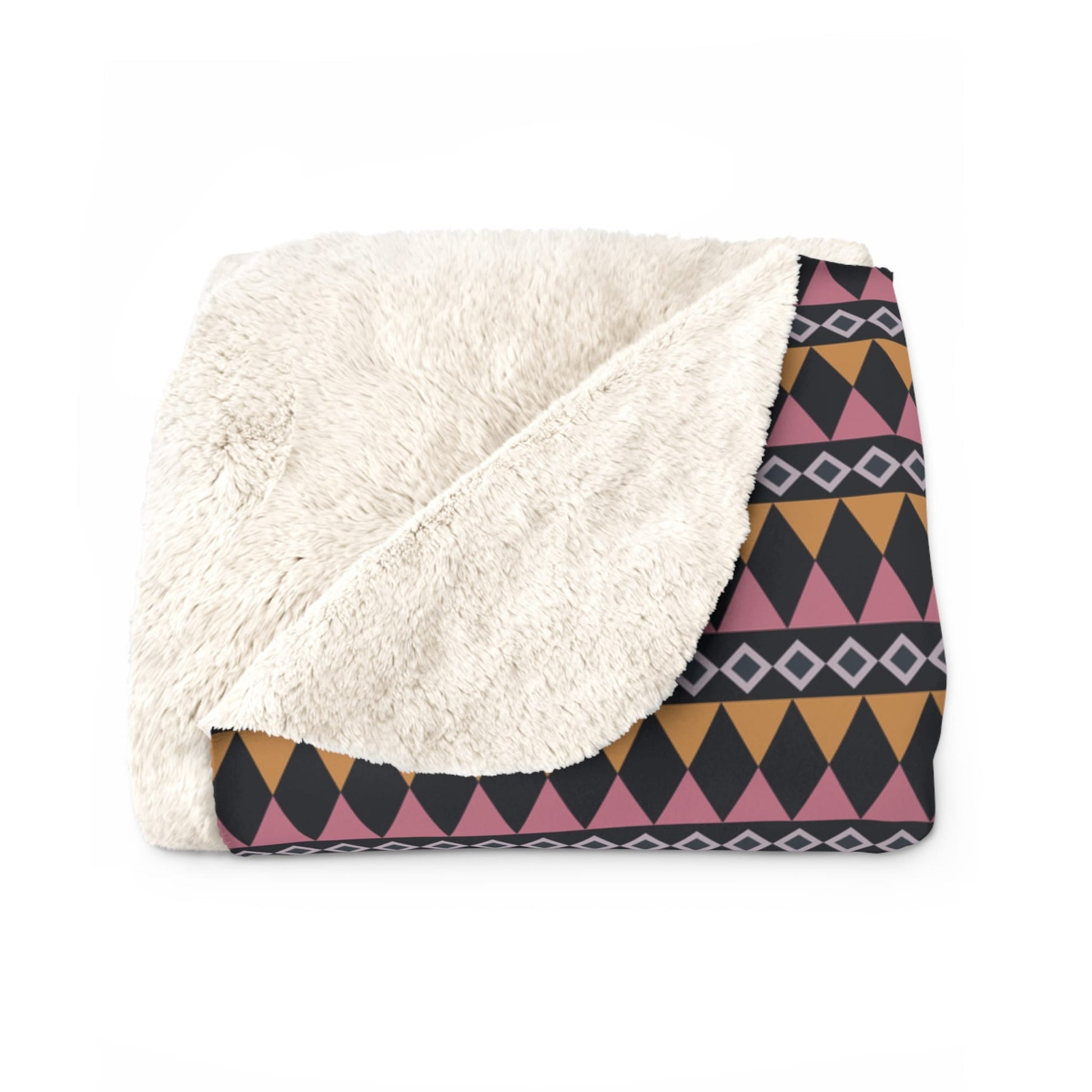 Midnight Clay Cairn Stripes Fleece Blanket