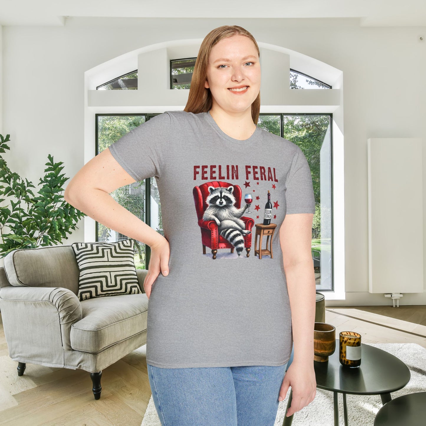 Feelin Feral (Wine) Adult T-shirt