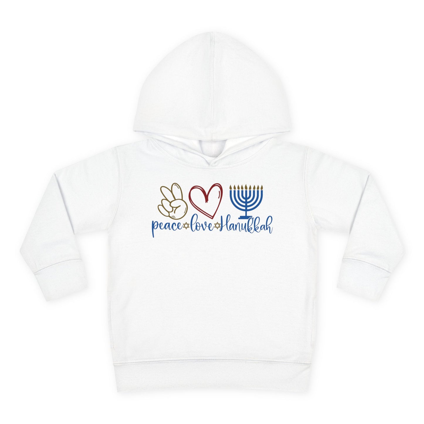 Peace Love Hanukkah Toddler Hoodie