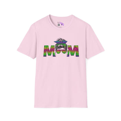 Mom (Colorful Leopard Print) Adult T-shirt