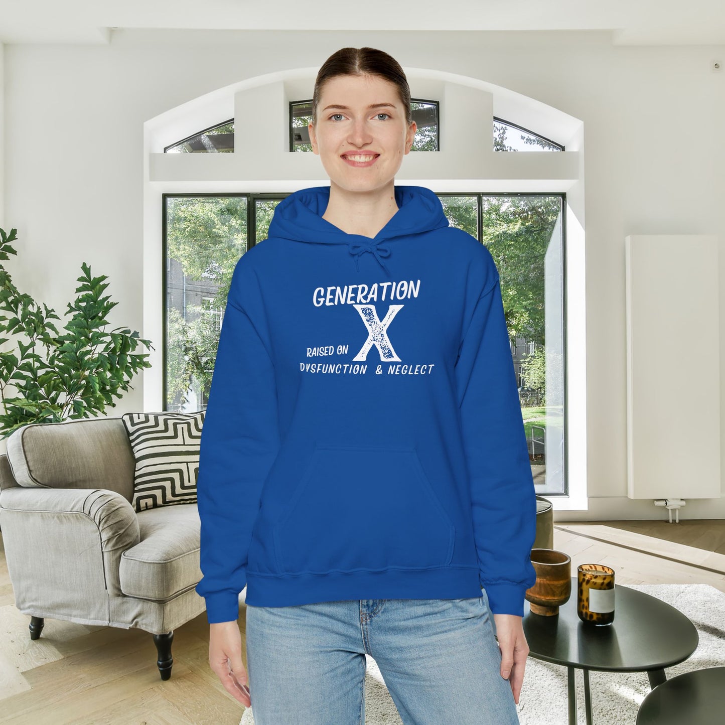 Generation X Raised on Dysfunction & Neglect Heavy Blend™ Hooded Sweatshirt