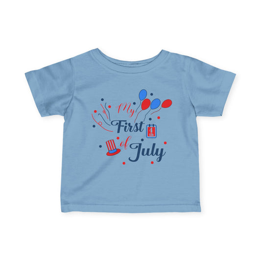 My First 4th of July (Balloons) Infant Soft T-Shirt