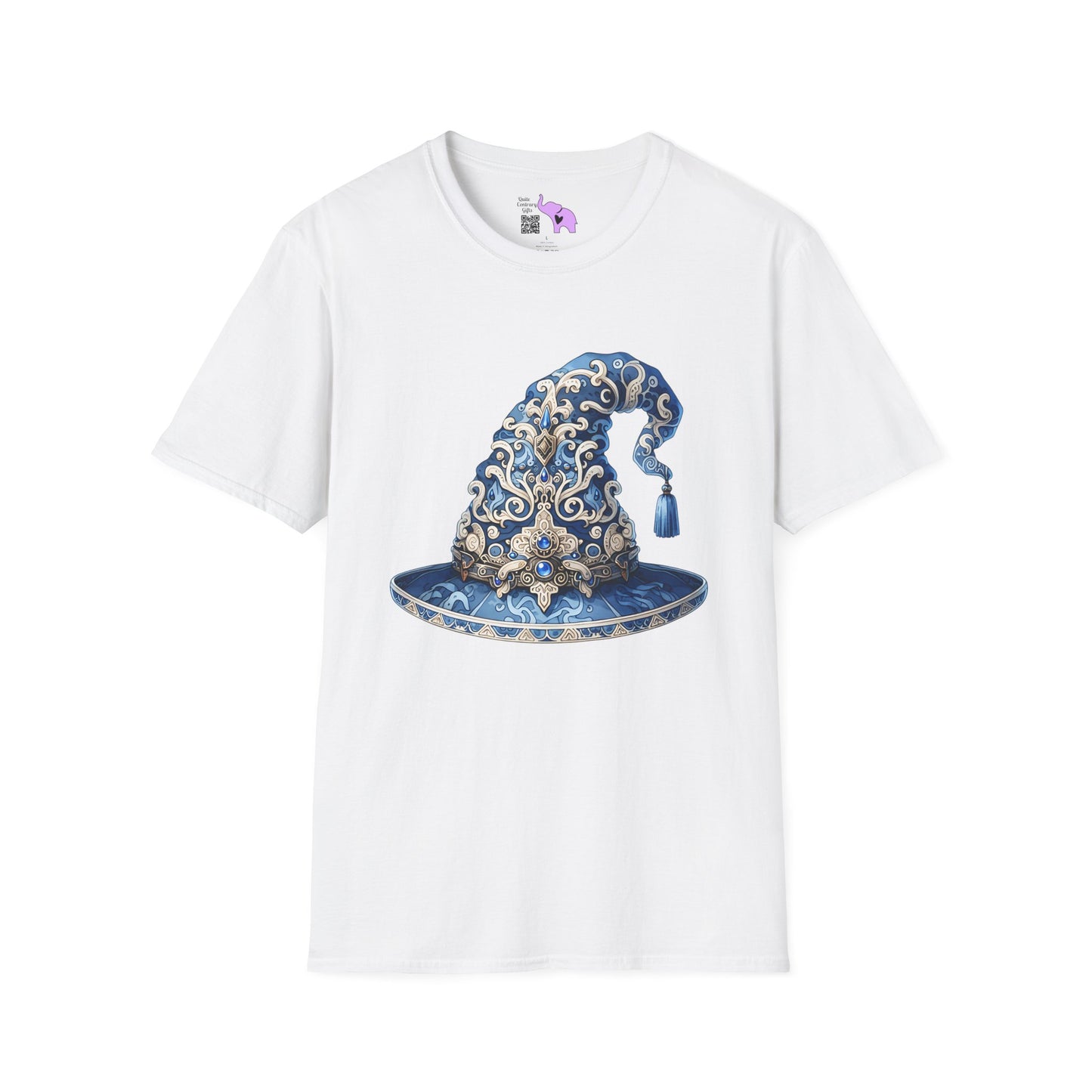 Blue & Silver Witch Hat Adult Unisex Tshirt