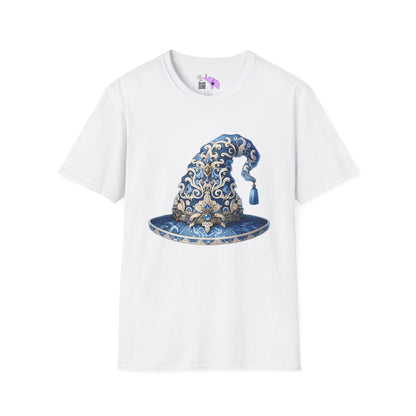 Blue & Silver Witch Hat Adult Unisex Tshirt