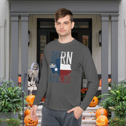 Texas Born and Raised Adult Long Sleeve Tee