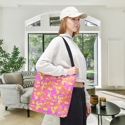 Sunset Sorbet Camo Canvas Tote Bag