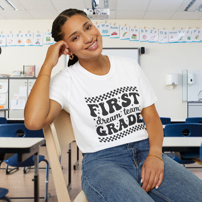 First Grade Dream Team Adult T-shirt