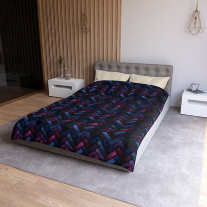 Velvet Angles Print Duvet Bedding Set