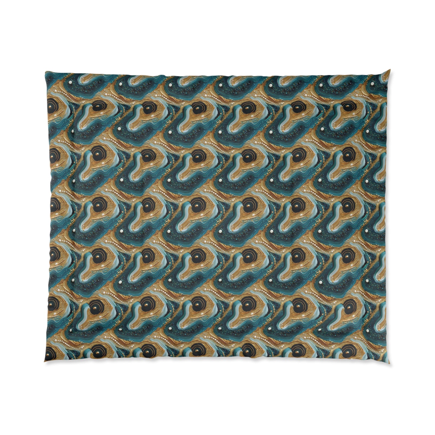 Gilded Ocean Veins Basic Bedding Set