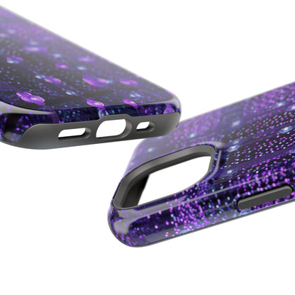 Purple Raindrops MagSafe® Compatible Tough Case for iPhone