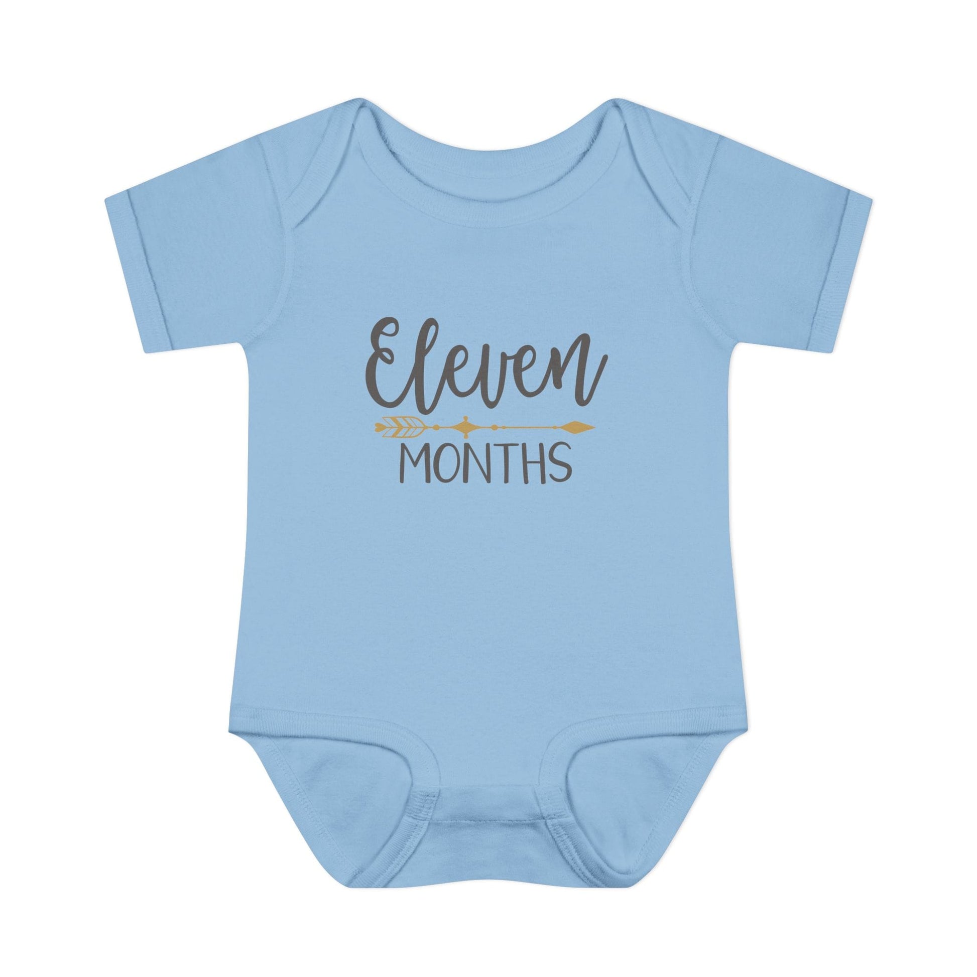 Golden Arrow Milestone Baby Bodysuit-Eleven Months