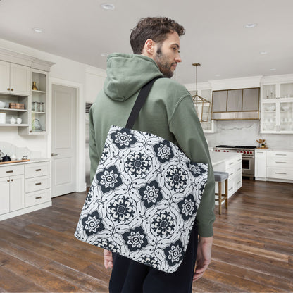 Lisbon Noir Canvas Tote Bag