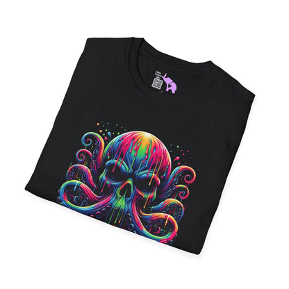 Colorful Skeleton Octopus Adult T-shirt