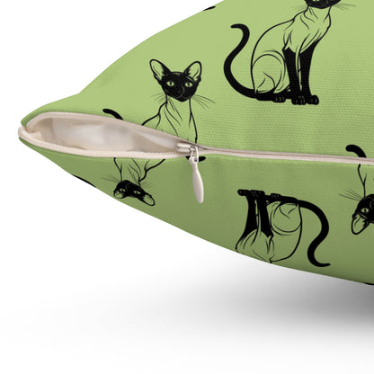Siamese Charm – Sage Garden Throw Pillow