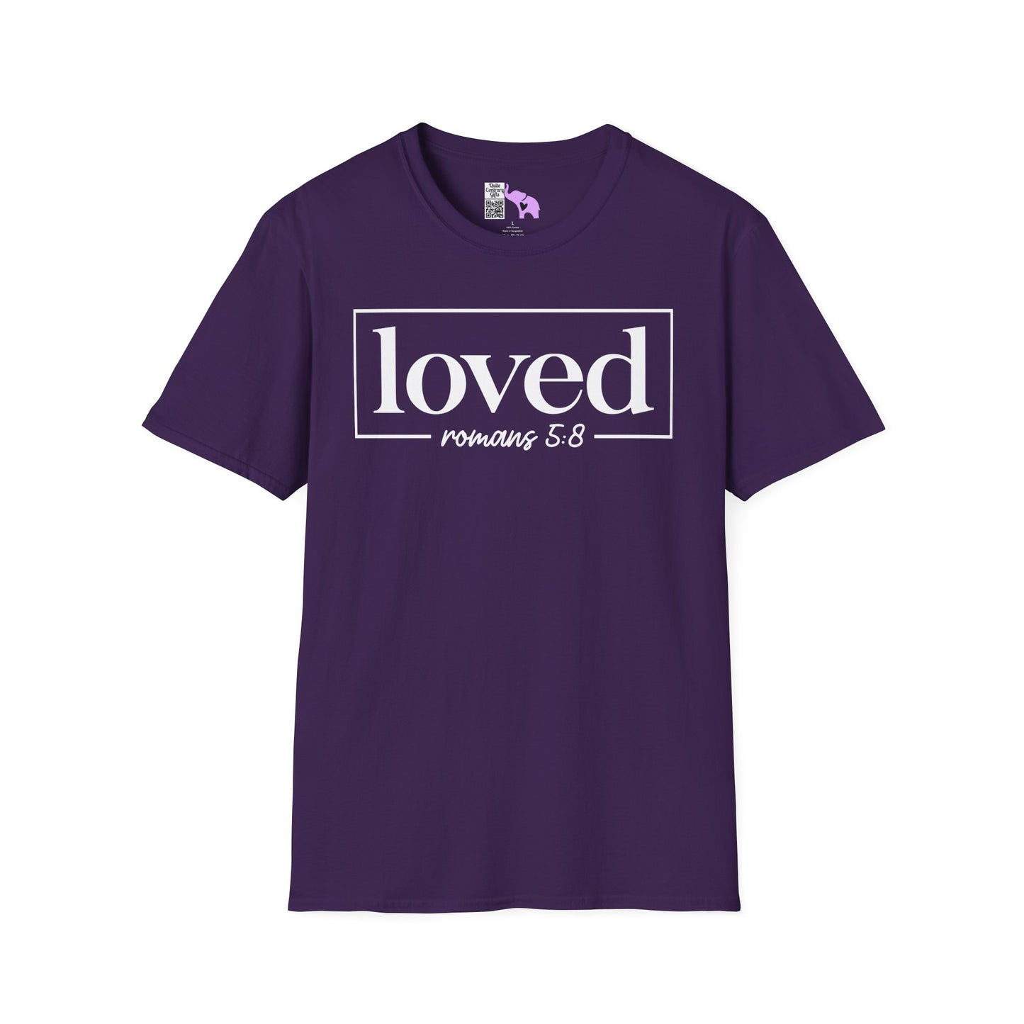 Loved Romans 5:8 Adult T-shirt