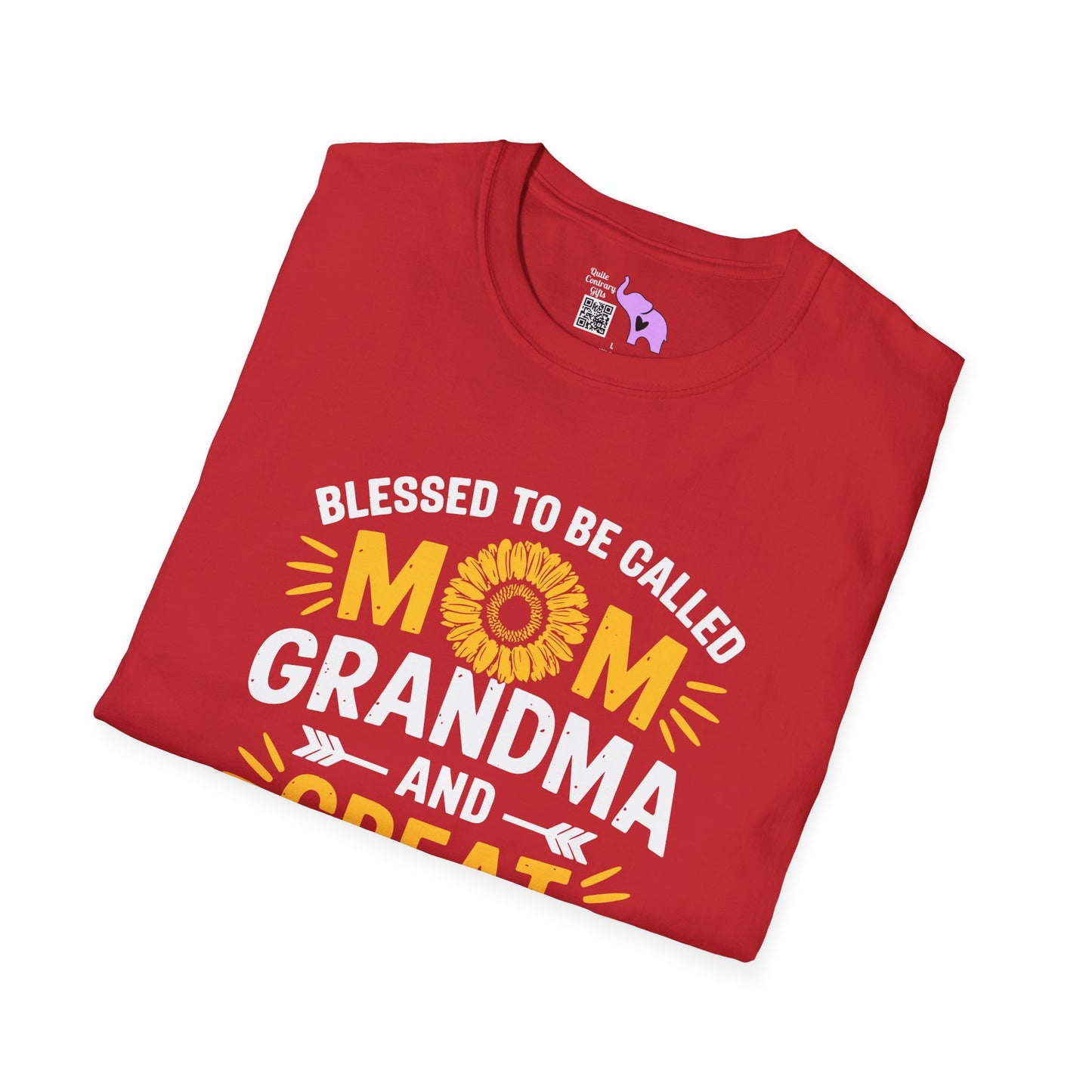 Blessed To Be Called Mom Grandma Great Grandma Adult T-shirt