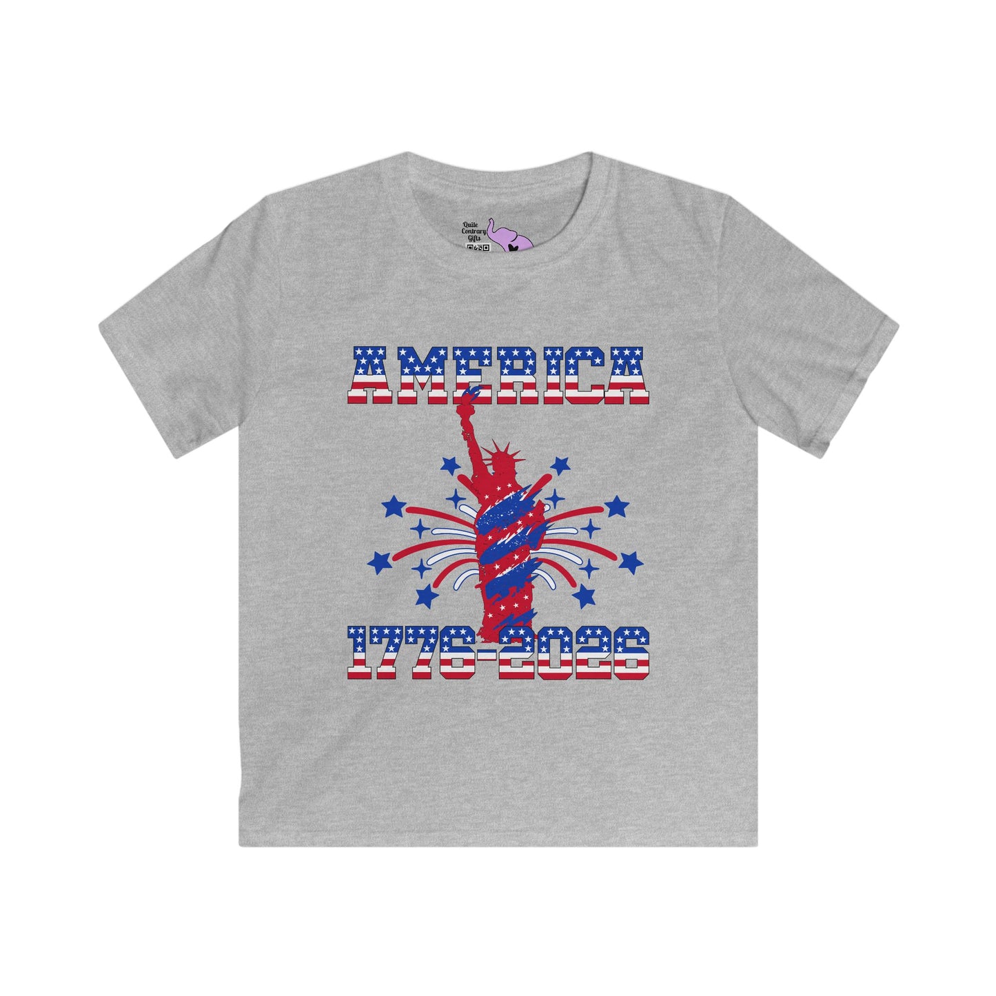 America 1776-2026 (Statue of Liberty) Youth Softstyle Tee