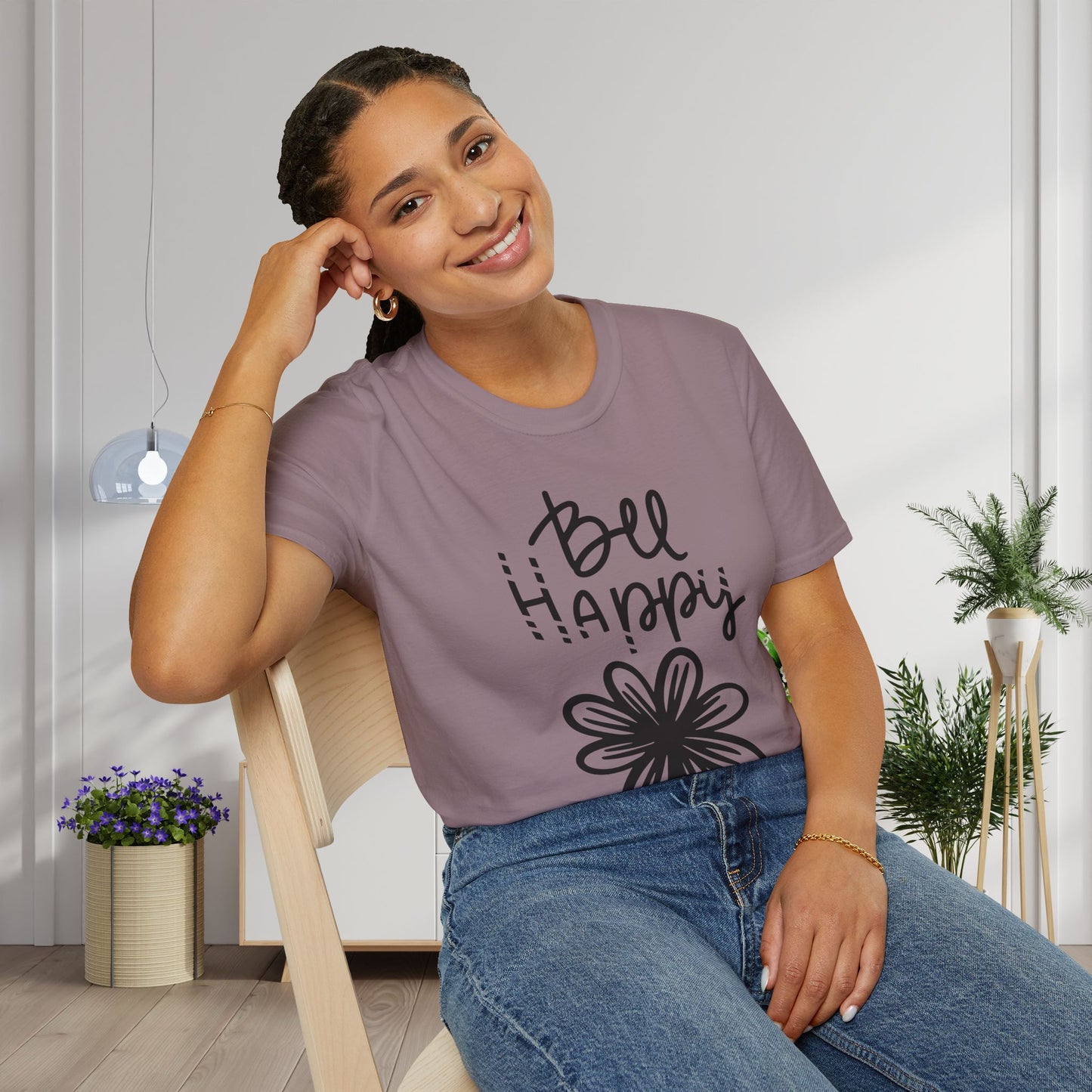 Bee Happy Adult T-shirt