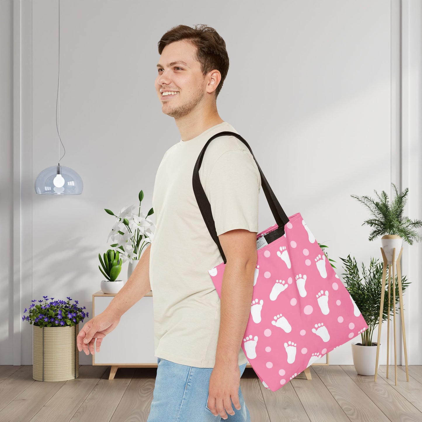 Baby Steps in Pink Canvas Tote Bag
