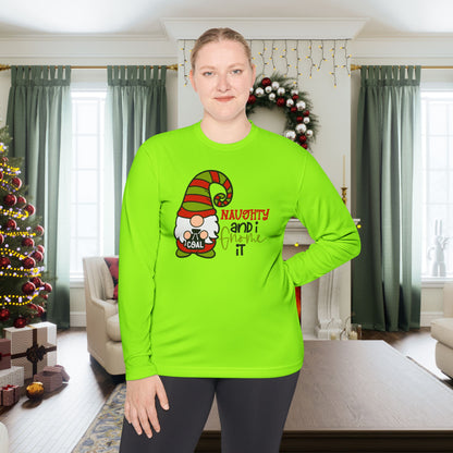 Naughty and I Gnome It Adult Long Sleeve Tee