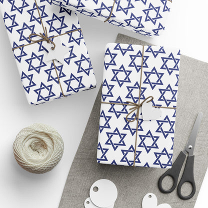 Star of David Hanukkah Wrapping Paper