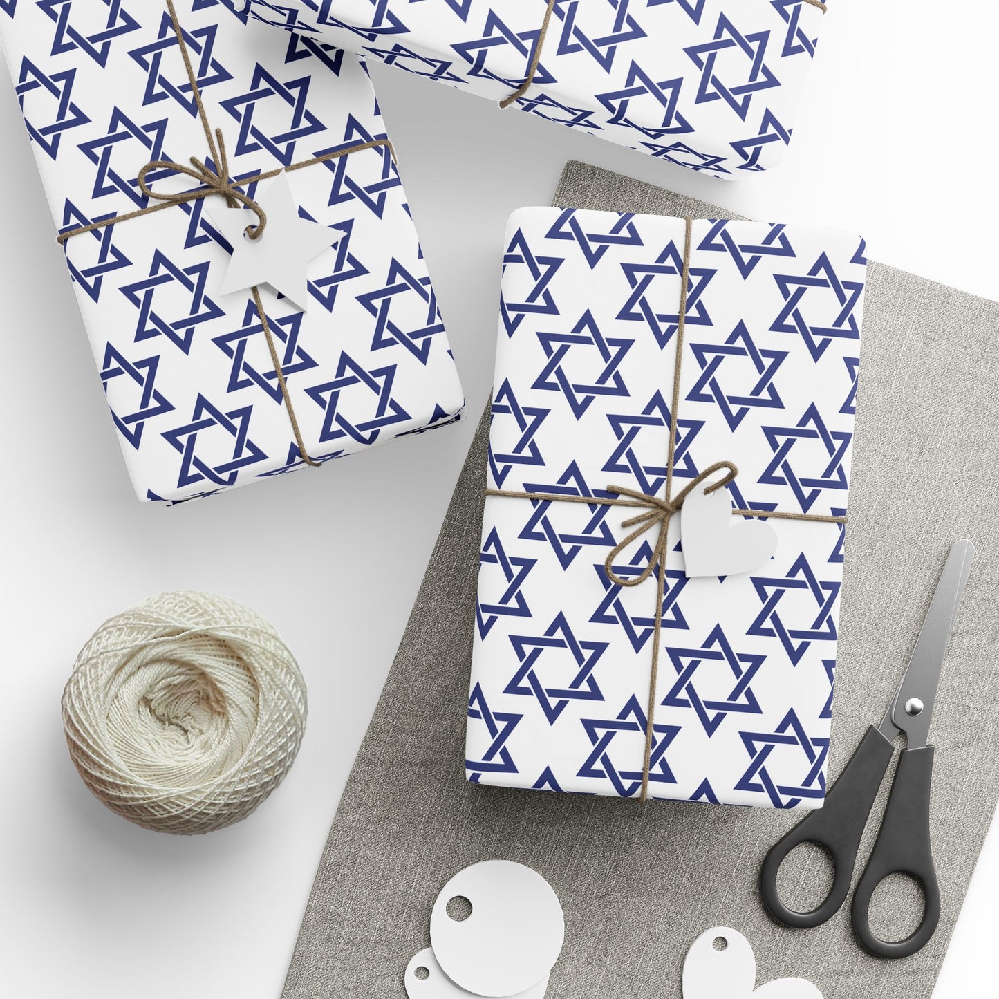 Star of David Hanukkah Wrapping Paper