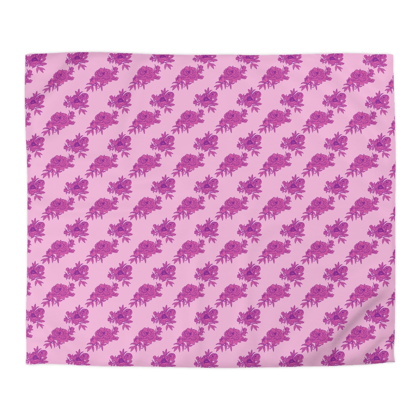 Bubblegum Bloom Peonies Duvet Bedding Set