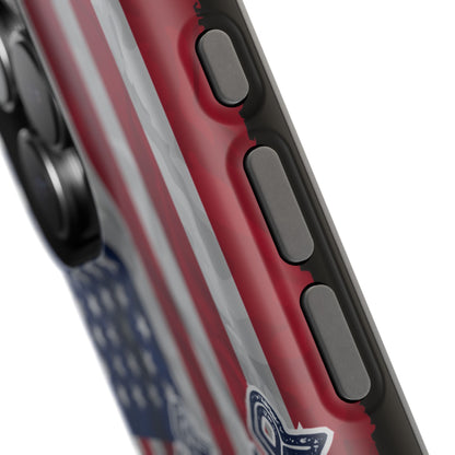 Never Surrender American Flag MagSafe® Compatible Tough Case for iPhone