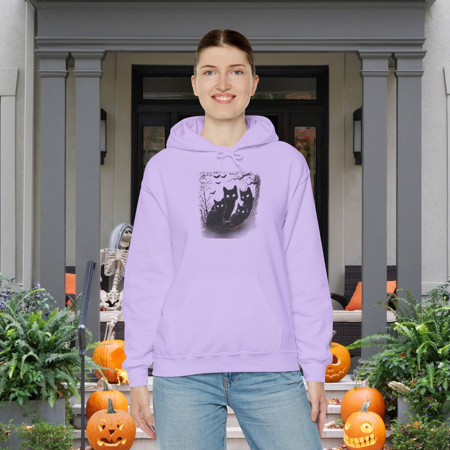 Black Cats Heavy Blend™ Hooded Sweatshirt