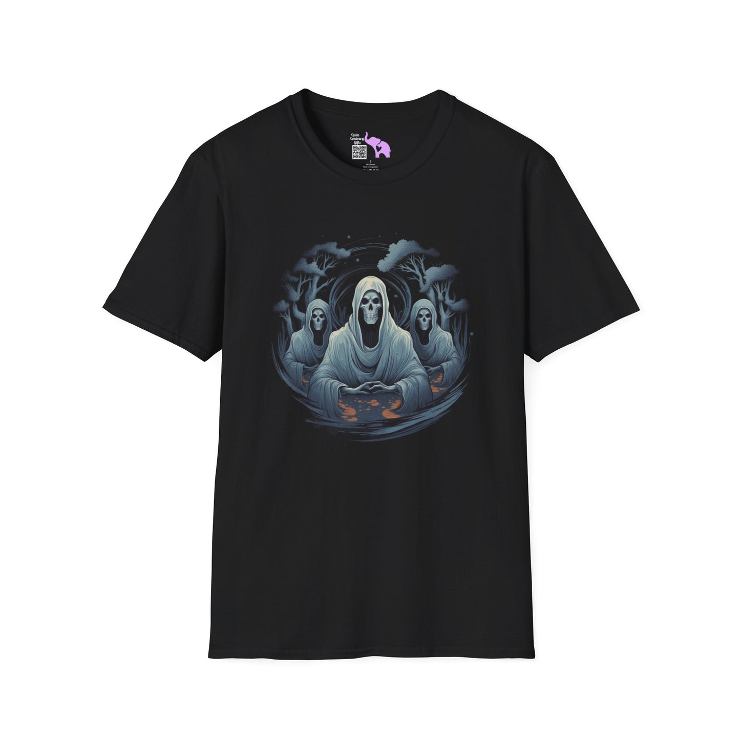 Creepy Ghost 15 Adult T-shirt