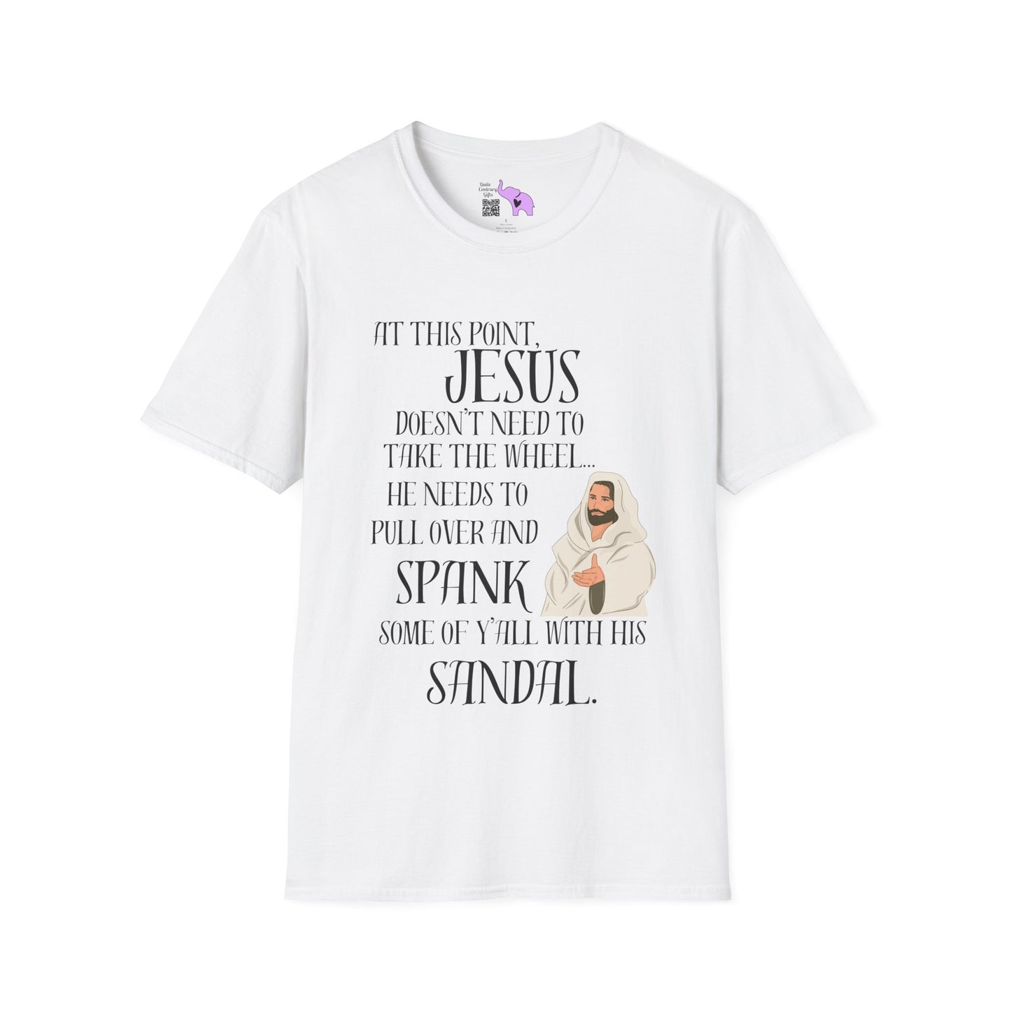 At This Point, Jesus Doesn't Need To Take The Wheel...  Adult T-shirt